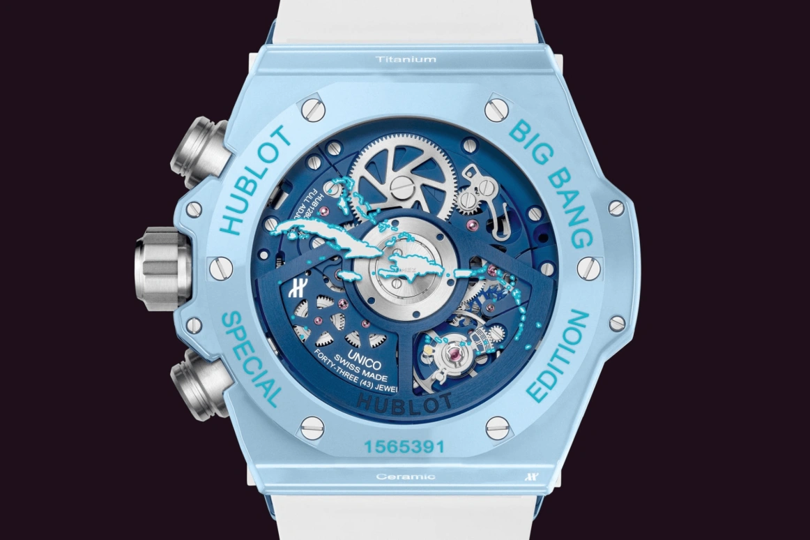 Hublot,Big Bang 44mm,44mm,Ceramic,Blue,Automatic,Chronograph,Day,Flyback,421,421.EX.5129.RX.HBC25