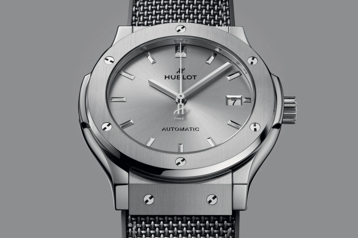 Hublot,Classic Fusion 45mm,45mm,Titanium,Grey,Automatic,Day,42hours,511,511.NX.5610.NR.HEC24