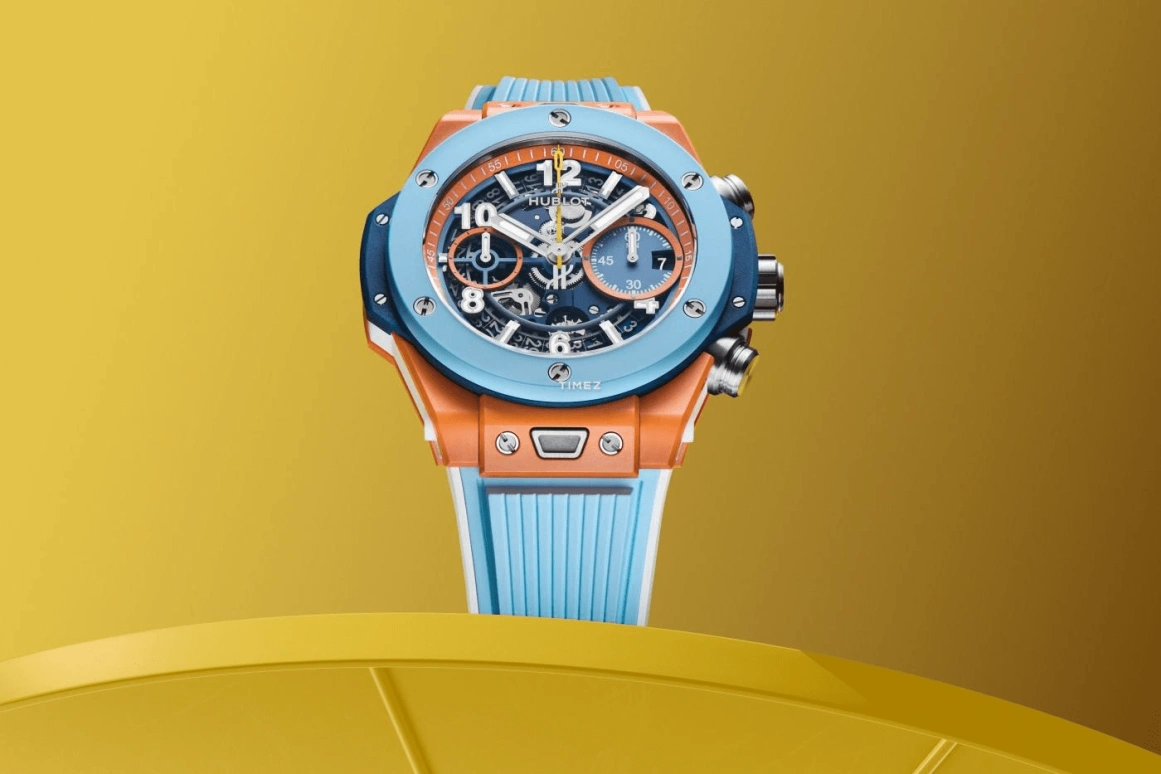 Hublot,Big Bang 42mm,42mm,Ceramic,Blue,Orange,Automatic,Chronograph,Day,Flyback,441,441.ES.5199.RX