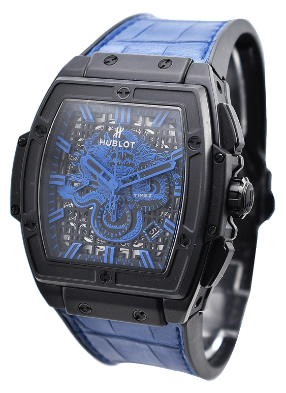 Hublot,Spirit of Big Bang 47.70x56.30mm,47.70x56.30mm,Ceramic,Black,Blue,Automatic,Chronograph,Day,601,601.CI.1190.LR.BLF16