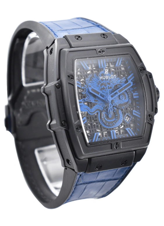 Hublot,Spirit of Big Bang 47.70x56.30mm,47.70x56.30mm,Ceramic,Black,Blue,Automatic,Chronograph,Day,601,601.CI.1190.LR.BLF16