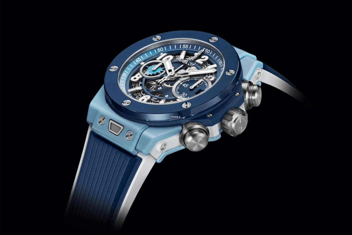 Hublot,Big Bang 44mm,44mm,Ceramic,Blue,Automatic,Chronograph,Day,Flyback,421,421.EX.5129.RX.HBC25