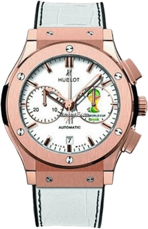 Hublot,Classic Fusion 45mm,45mm,Rose Gold,White,Automatic,Chronograph,Day,521,521.OX.2010.LR.WCW14