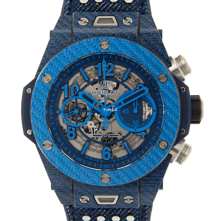 Hublot,Big Bang 45mm,45mm,Carbon,Grey,Blue,Automatic,Chronograph,Day,Flyback,411,411.YL.5190.NR.ITI15