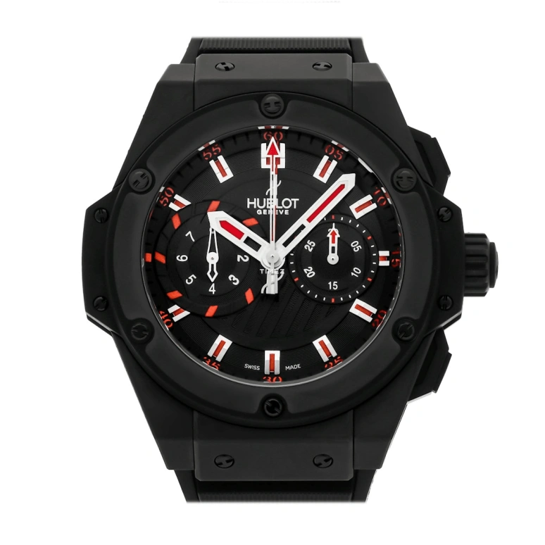 Hublot,King Power 48mm,48mm,Ceramic,Black,Automatic,Chronograph,Rattrapante,715,715.CI.1123.RX