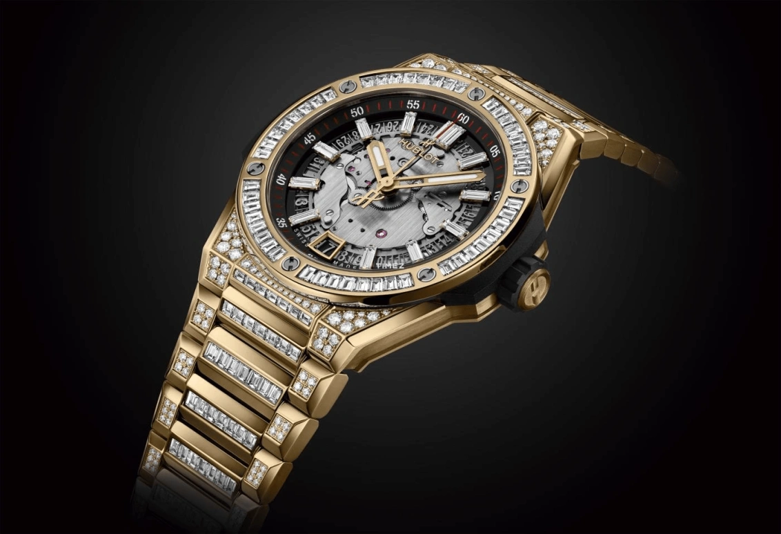 Hublot,Big Bang 40mm,40mm,Yellow Gold,Grey,Day,Sapphire,Round,456,456.VX.0130.VX.9804
