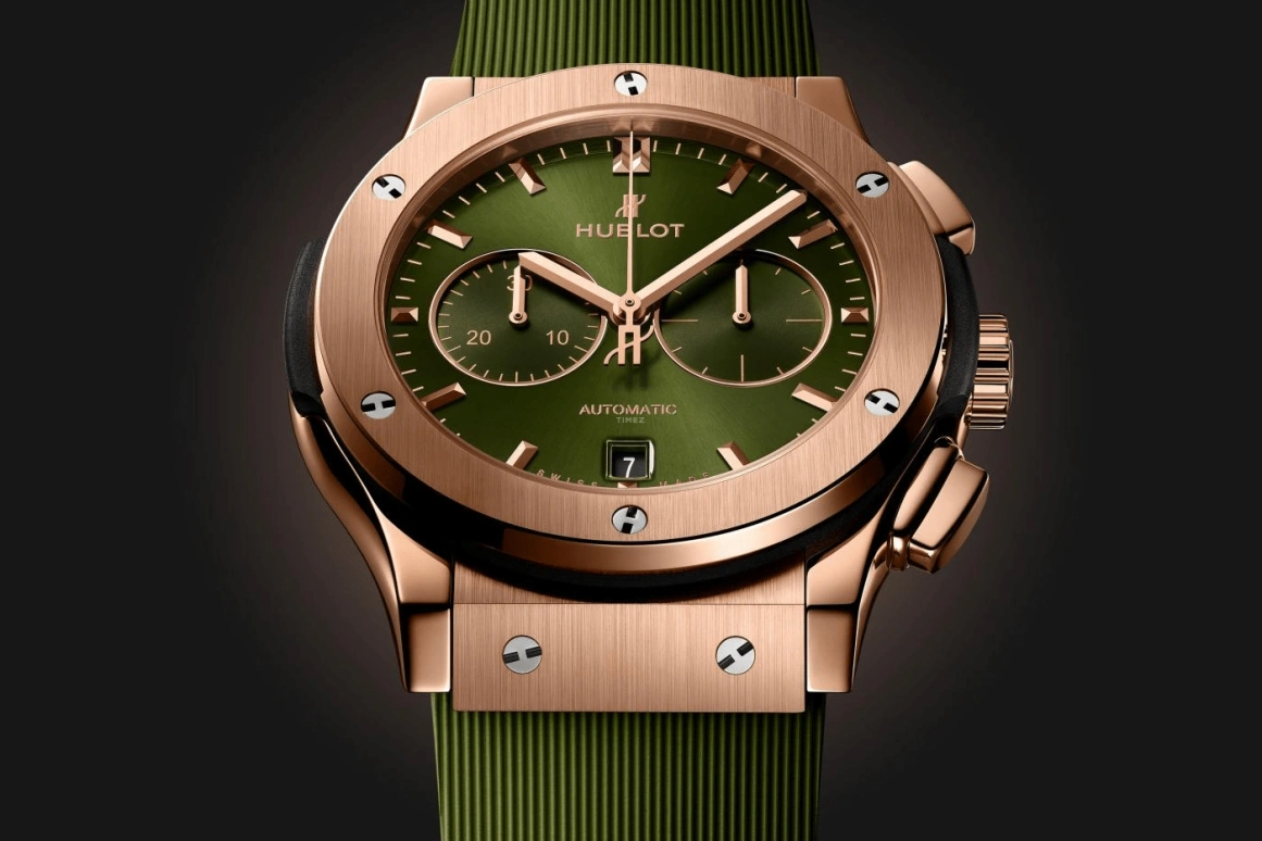 Hublot,Classic Fusion 42mm,42mm,KING GOLD,Green,Automatic,42hours,In-house Caliber,541,541.OX.8980.RX