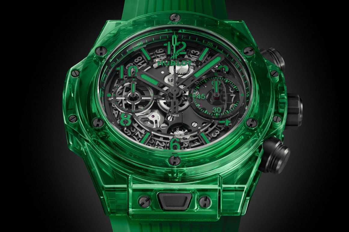 Hublot,Big Bang 42mm,42mm,Sapphire Aluminium oXide and rare Earth Mineral,Sapphire,Skeleton,Black,Automatic,Chronograph,Day,441,441.JG.4990.RT