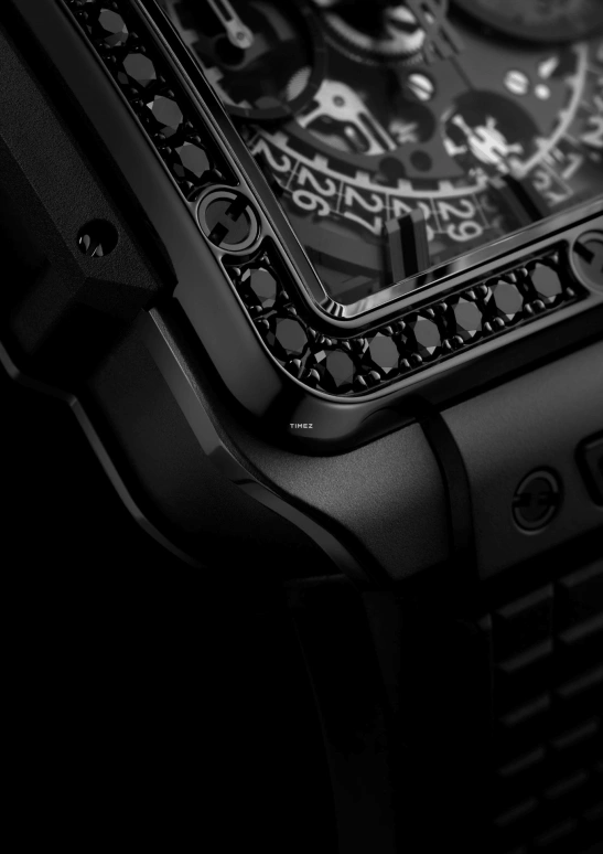Hublot,Square Bang 42mm,42mm,Ceramic,Skeleton,Black,Automatic,Chronograph,Day,Column Wheel,821,821.CX.0140.RX.1200