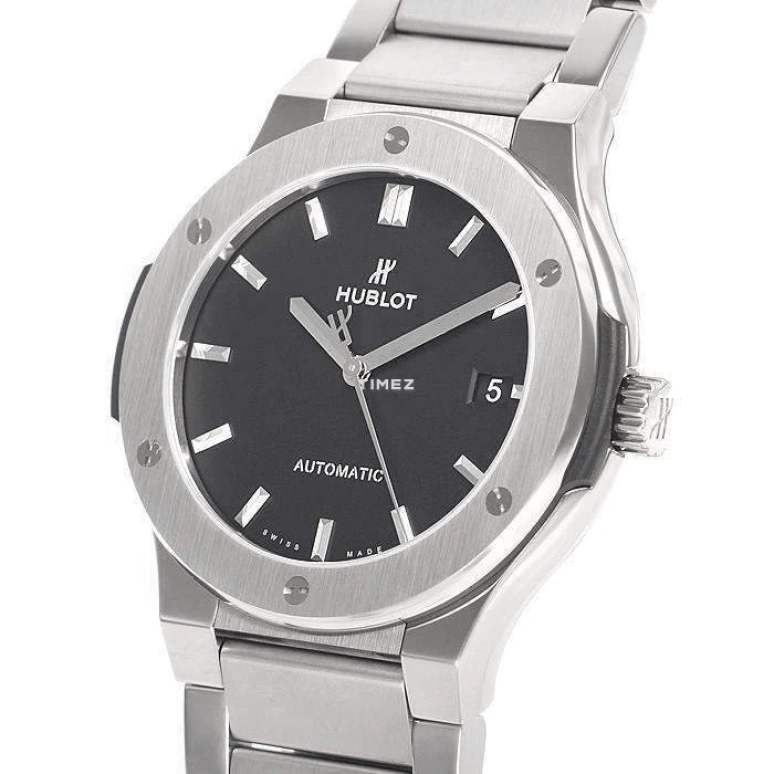 Hublot,Classic Fusion 42mm,42mm,Titanium,Black,Automatic,Day,42hours,542,542.NX.1170.NX