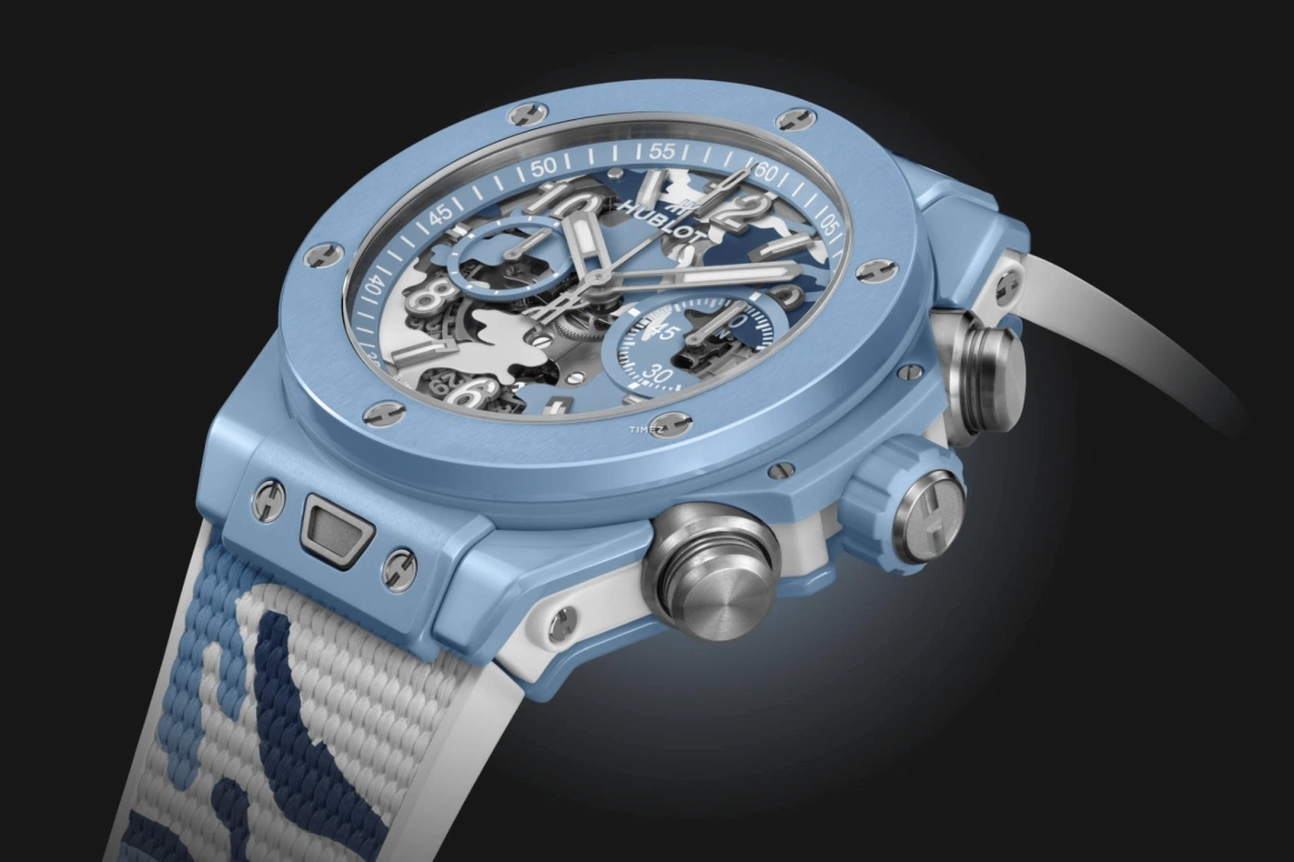 Hublot,Big Bang 44mm,44mm,Ceramic,Blue,Automatic,Chronograph,Day,Flyback,421,421.EX.0190.RX.JCAM