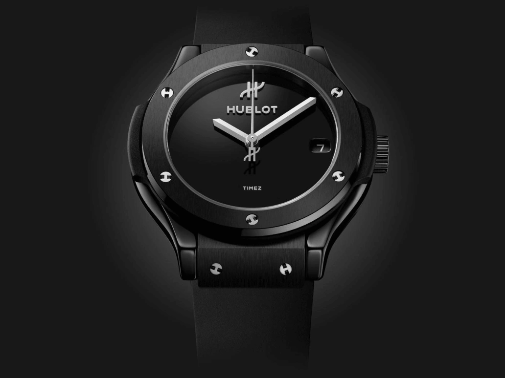 Hublot,Classic Fusion 33mm,33mm,Ceramic,Black,Day,Sapphire,Round,581,581.CX.1270.RX.MDM