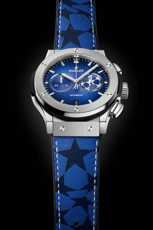 Hublot,Classic Fusion 42mm,42mm,Titanium,Blue,Gradient,Automatic,Chronograph,Day,541,541.NX.5170.VR.UCL25