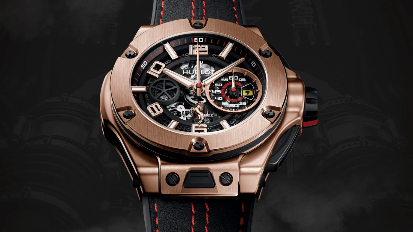 Hublot,Big Bang 45mm,45mm,Yellow Gold,Black,Gold,Skeleton,Sapphire,Crystal Glass,Round,402,402.OX.0138.WR