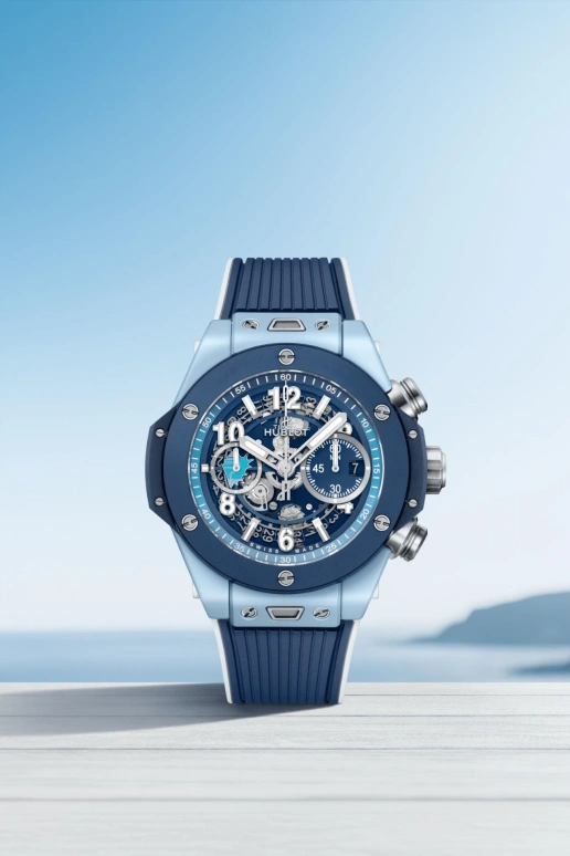 Hublot,Big Bang 44mm,44mm,Ceramic,Blue,Automatic,Chronograph,Day,Flyback,421,421.EX.5129.RX.HBC25