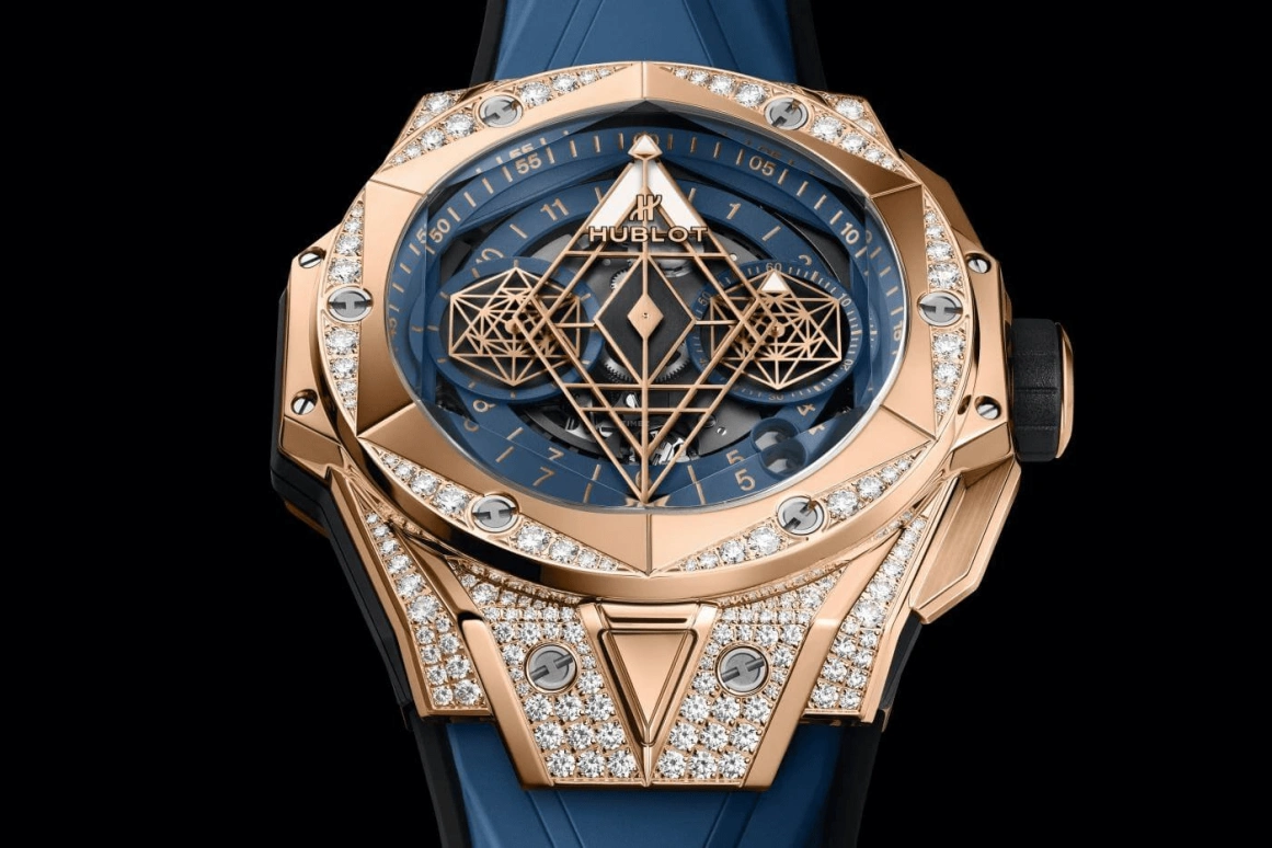 Hublot,Big Bang 45mm,45mm,KING GOLD,Blue,Grey,Automatic,Chronograph,Day,Flyback,418,418.OX.5108.RX.1604.MXM20