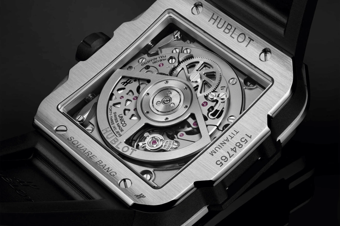Hublot,Square Bang 42mm,42mm,Titanium Gold,Automatic,72hours,In-house Caliber,821,821.NX.0170.RX