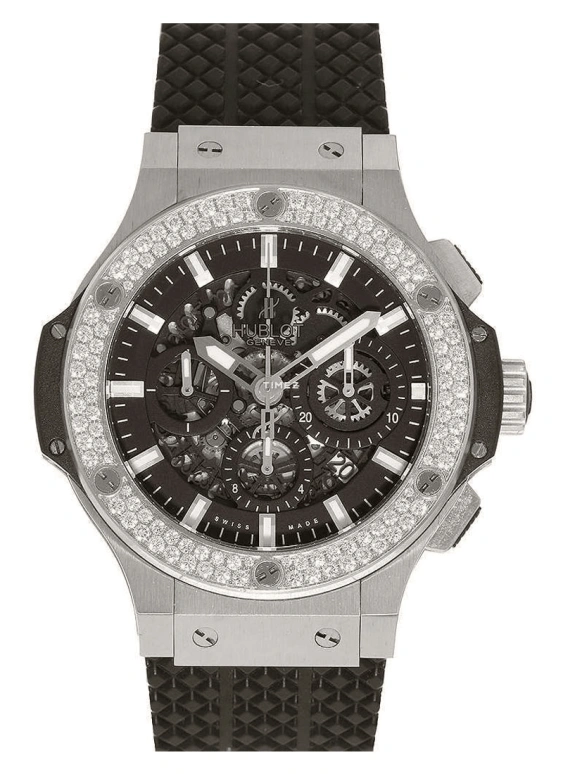 Hublot,Big Bang 44mm,44mm,Stainless Steel,Black,Skeleton,Automatic,Chronograph,Day,311,311.SX.1170.GR.1104