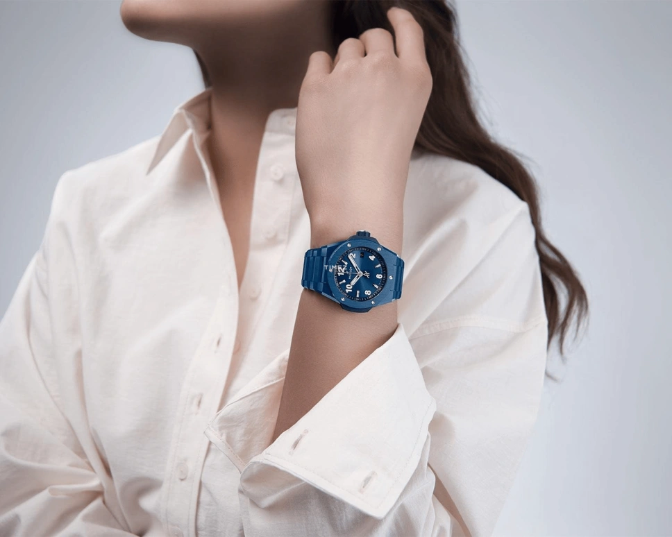 Hublot,Big Bang 38mm,38mm,Ceramic,Blue,Automatic,Day,48hours,457,457.EX.7170.EX