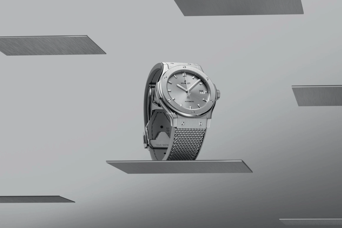 Hublot,Classic Fusion 45mm,45mm,Titanium,Grey,Automatic,Day,42hours,511,511.NX.5610.NR.HEC24