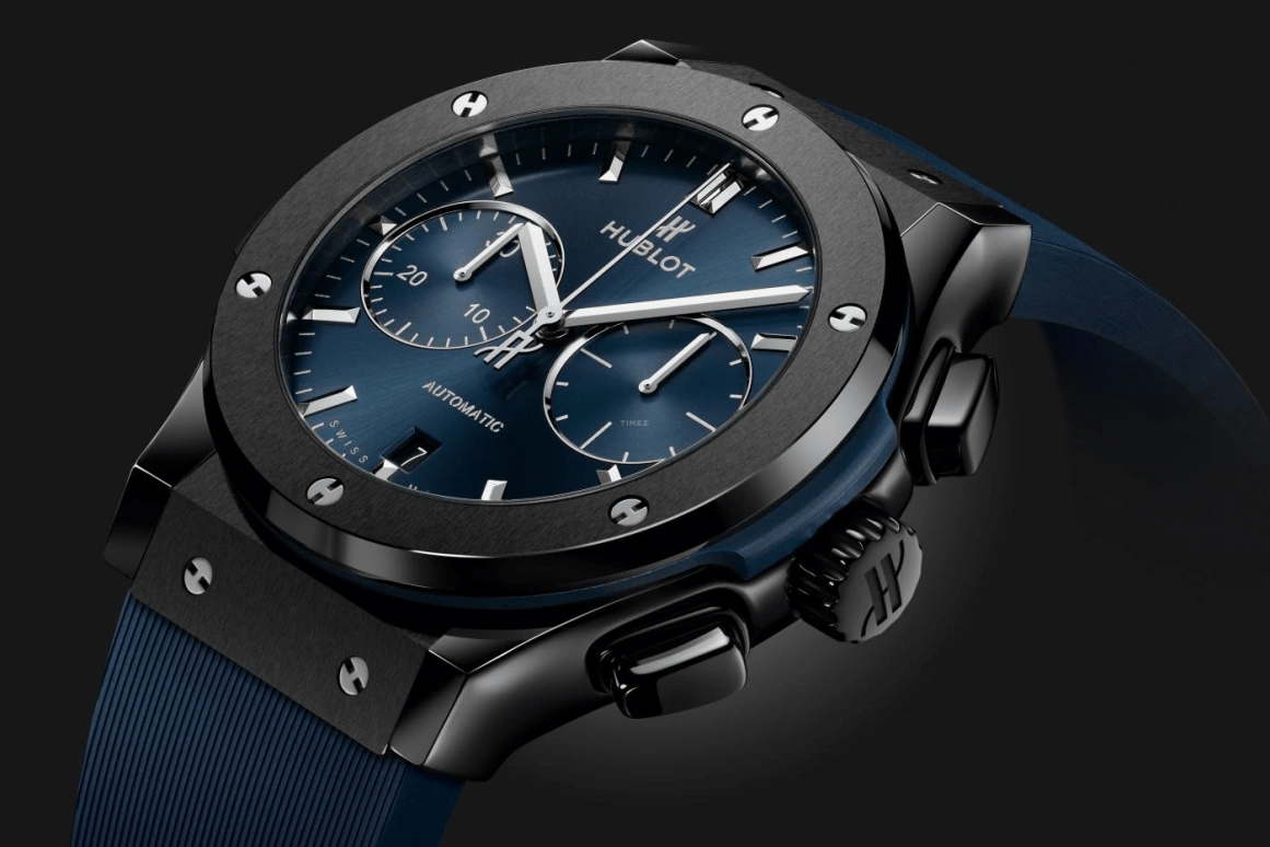 Hublot,Classic Fusion 45mm,45mm,Ceramic,Blue,Automatic,42hours,In-house Caliber,521,521.CM.7170.RX