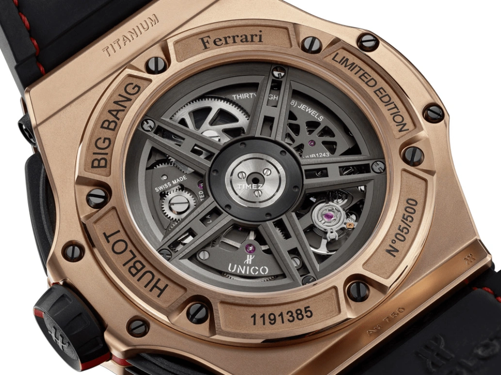 Hublot,Big Bang 45mm,45mm,Yellow Gold,Black,Gold,Skeleton,Sapphire,Crystal Glass,Round,402,402.OX.0138.WR
