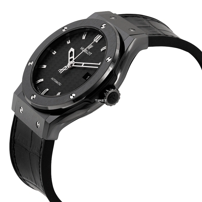 Hublot,Classic Fusion 42mm,42mm,Ceramic,Black,Automatic,Day,Sapphire,Crystal Glass,542,542.CM.1770.LR