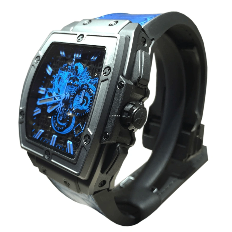 Hublot,Spirit of Big Bang 47.70x56.30mm,47.70x56.30mm,Ceramic,Black,Blue,Automatic,Chronograph,Day,601,601.CI.1190.LR.BLF16
