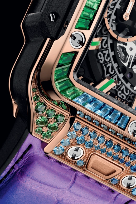Hublot,Square Bang 42mm,42mm,KING GOLD,Black,Automatic,Chronograph,Day,Flyback,821,821.OX.0118.LR.0999