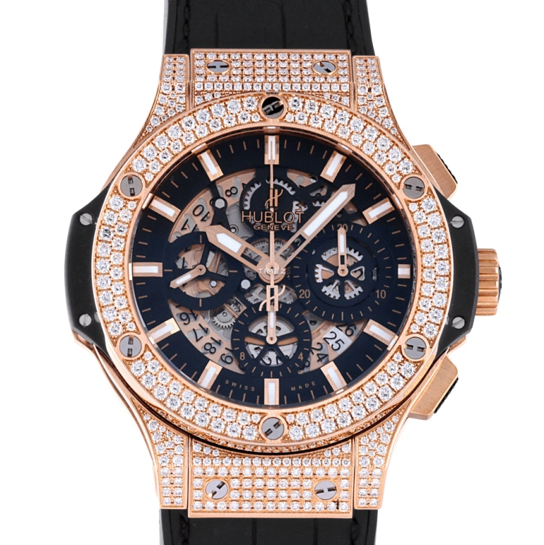 Hublot,Big Bang 44mm,44mm,Rose Gold,Black,Automatic,Chronograph,Day,311,311.PX.1180.GR.1704