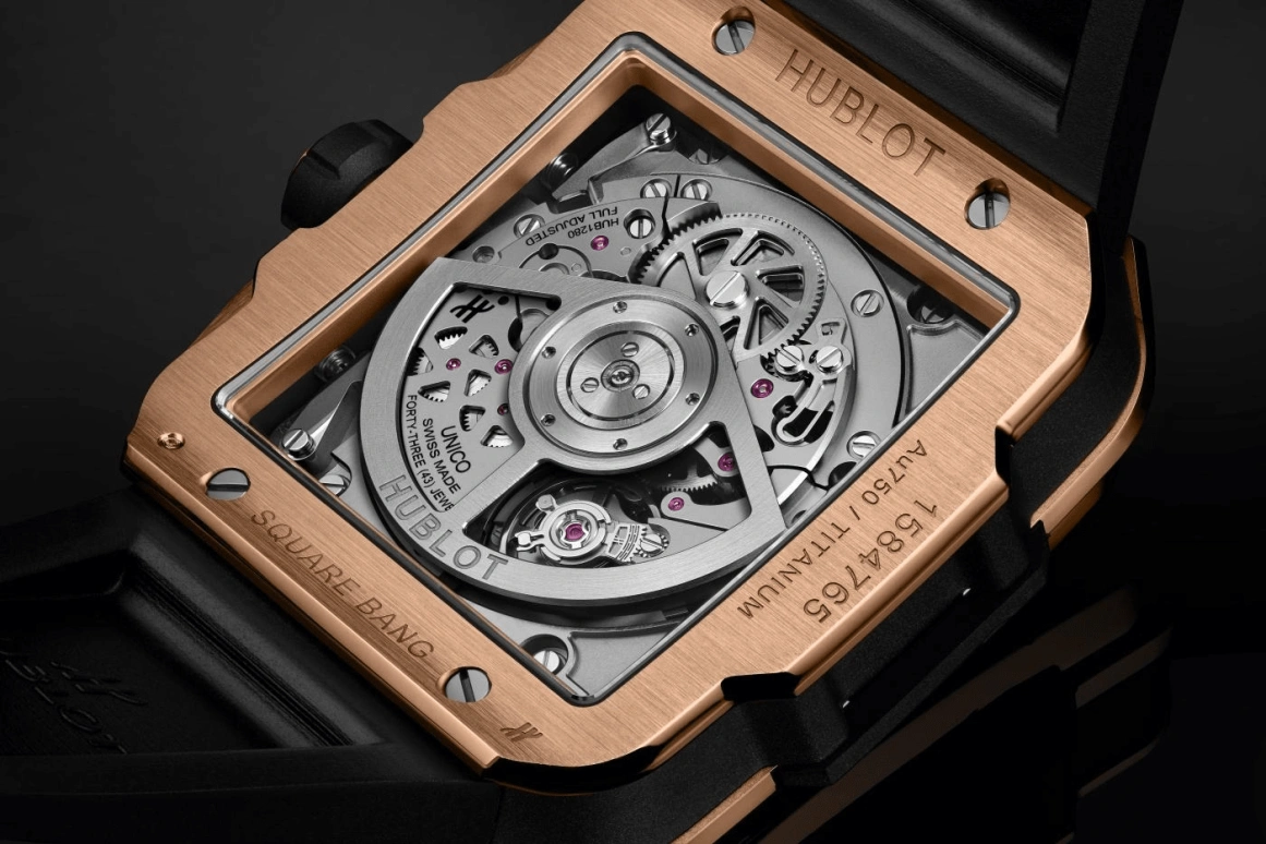 Hublot,Square Bang 42mm,42mm,KING GOLD,Automatic,72hours,In-house Caliber,821,821.OM.0180.RX