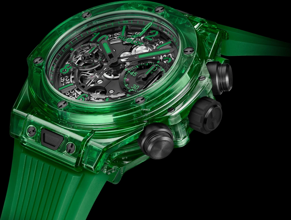 Hublot,Big Bang 42mm,42mm,Sapphire Aluminium oXide and rare Earth Mineral,Sapphire,Skeleton,Black,Automatic,Chronograph,Day,441,441.JG.4990.RT