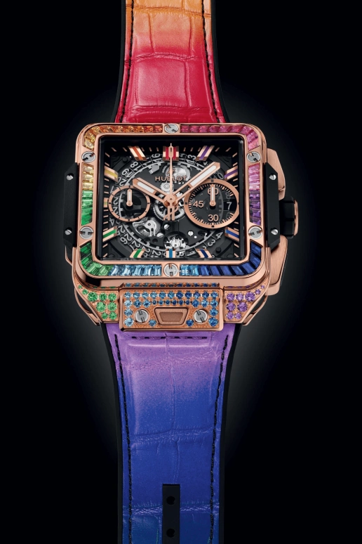 Hublot,Square Bang 42mm,42mm,KING GOLD,Black,Automatic,Chronograph,Day,Flyback,821,821.OX.0118.LR.0999