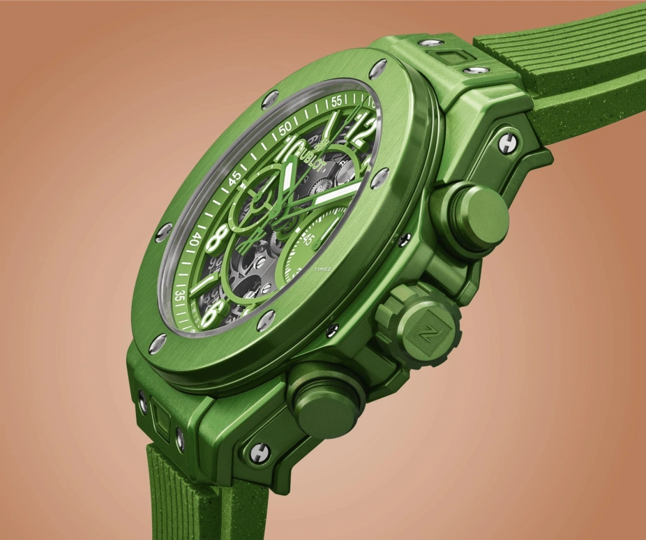 Hublot,Big Bang 42mm,42mm,Aluminum Oxide,Green,Automatic,Chronograph,72hours,441,441.UG.5220.RX.NES23