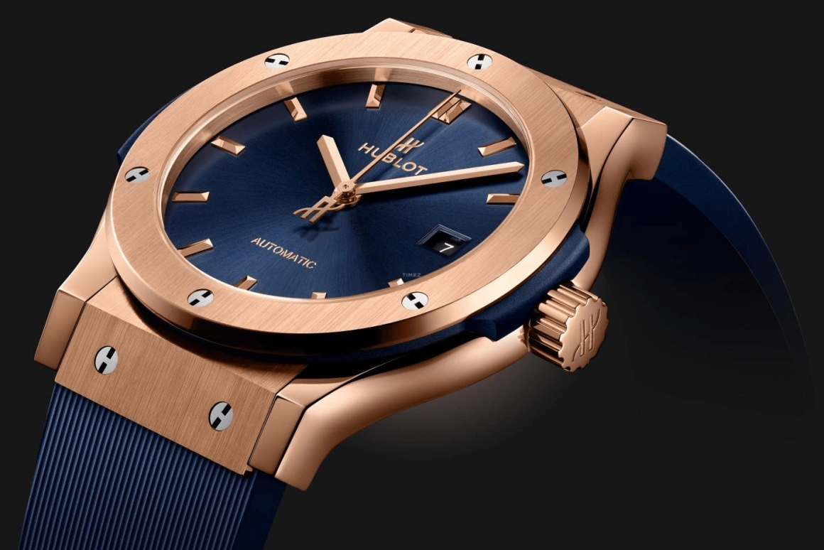 Hublot,Classic Fusion 42mm,42mm,KING GOLD,Blue,Automatic,42hours,In-house Caliber,Kylian Mbappé,542,542.OX.7180.RX