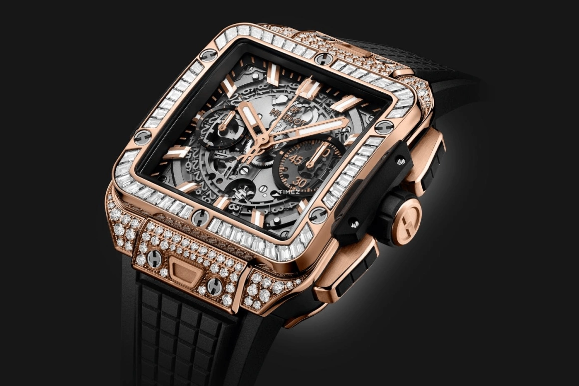 Hublot,Square Bang 42mm,42mm,KING GOLD,Skeleton,Chronograph,Day,Flyback,821,821.OX.0180.RX.0904