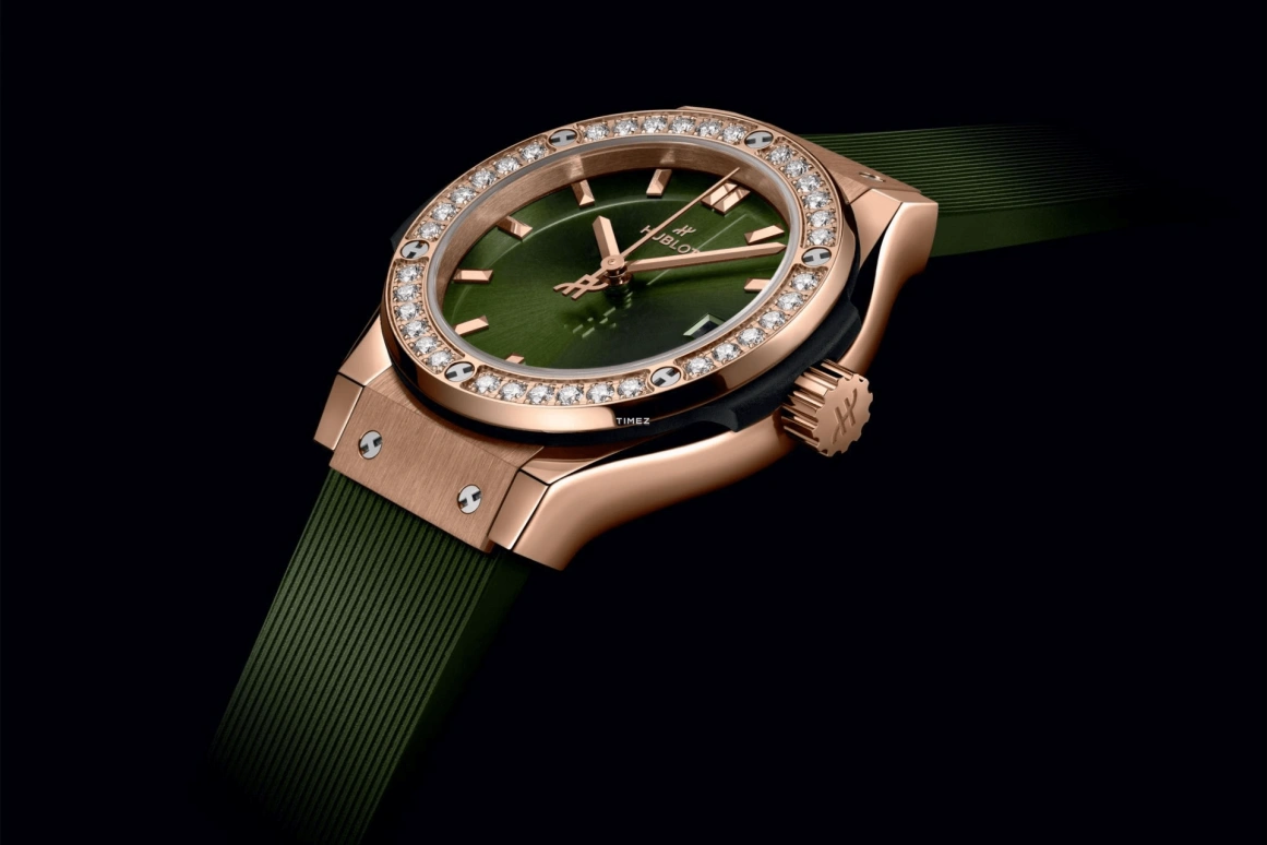 Hublot,Classic Fusion 29mm,29mm,KING GOLD,Green,Quartz,Day,In-house Caliber,591,591.OX.8980.RX.1204