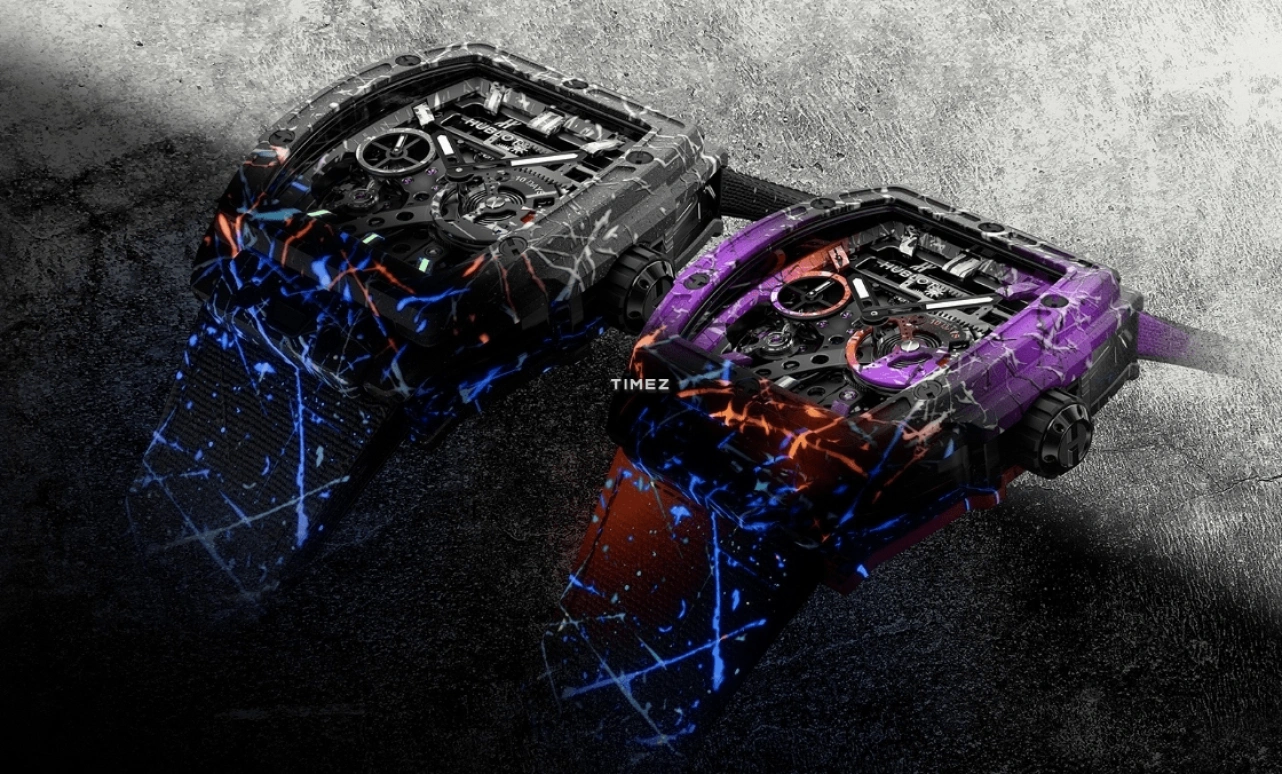 Hublot,Spirit of Big Bang 45mm,45mm,Composite Concrete,Black,Multi-Color,Handwound,Power Reserve Indicator,240hours,614,614.XCN.1172.NR.STR25