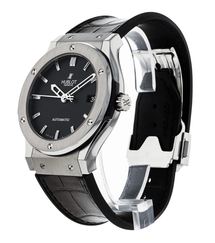 Hublot,Classic Fusion 45mm,45mm,Titanium,Black,Automatic,42hours,In-house Caliber,511,511.NX.1170.LR