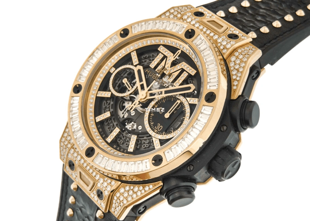 Hublot,Big Bang 45mm,45mm,Yellow Gold,Black,Automatic,Chronograph,Flyback,Retrograde,411,411.VX.1180.PR.0904.TMT18