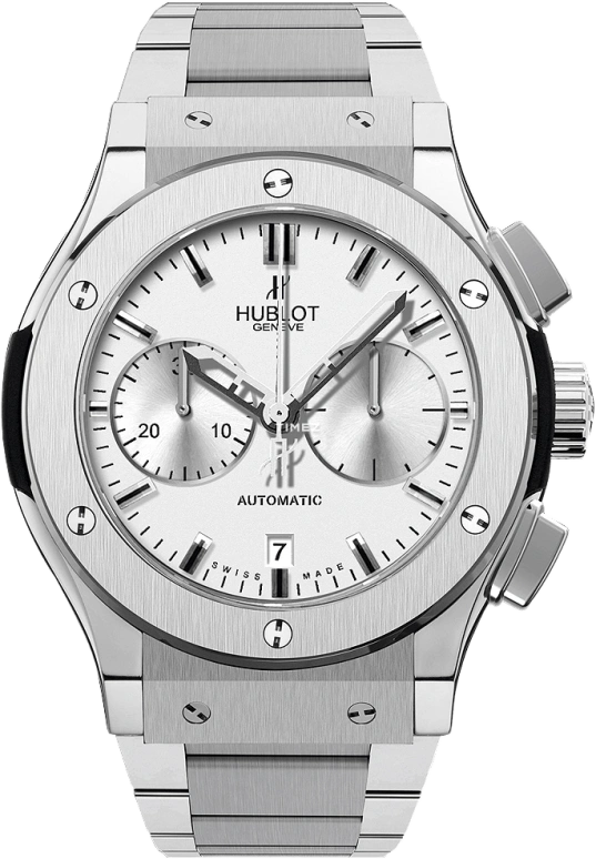 Hublot,Classic Fusion 45mm,45mm,Titanium Gold,Silver,Automatic,42hours,In-house Caliber,521,521.NX.2610.NX