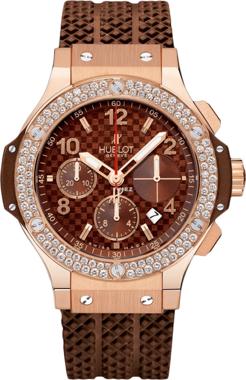 Hublot,Big Bang 41mm,41mm,Rose Gold,Coffee,Brown,Automatic,Chronograph,Day,341,341.PC.3380.RC.1104
