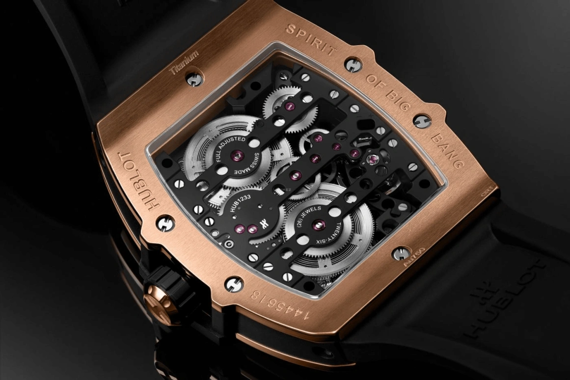 Hublot,Spirit of Big Bang 45mm,45mm,KING GOLD,Black,Skeleton,Handwound,Power Reserve Indicator,240hours,614,614.OX.1180.RX