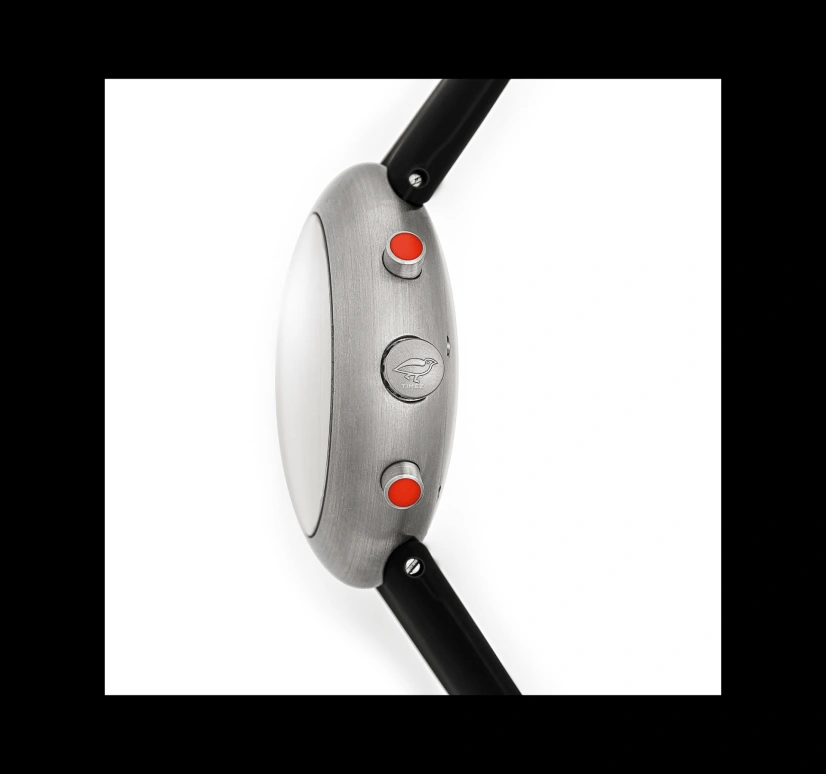Ikepod,Chronopod 44mm,44mm,Stainless Steel,Black,Quartz,Chronograph,Day,C007,C007-SI-LB