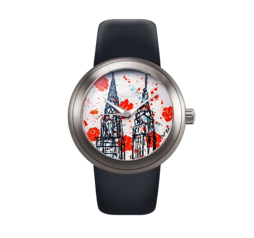 Ikepod,Horopod 44mm,44mm,Titanium,Multi-Color,Automatic,Round,Titanium Gray,Spring Back
