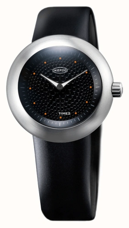Ikepod,Duopod 42mm,42mm,Stainless Steel,Black,Quartz,Sapphire,Crystal Glass,Round,D004,D004-SI-LB