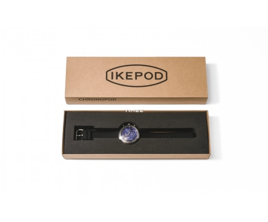 Ikepod,Chronopod 44mm,44mm,Stainless Steel,White,Quartz,Chronograph,Day,C013,C013-SI-LB