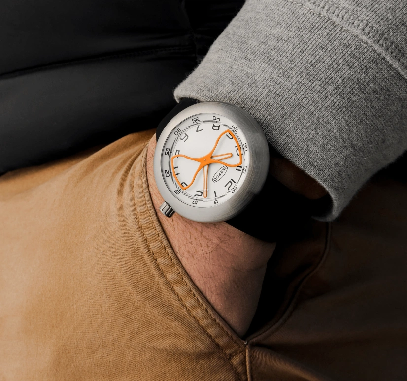 Ikepod,Megapod 46mm,46mm,Stainless Steel,White,Automatic,Sapphire,Crystal Glass,Round,M203,M203-HG-07