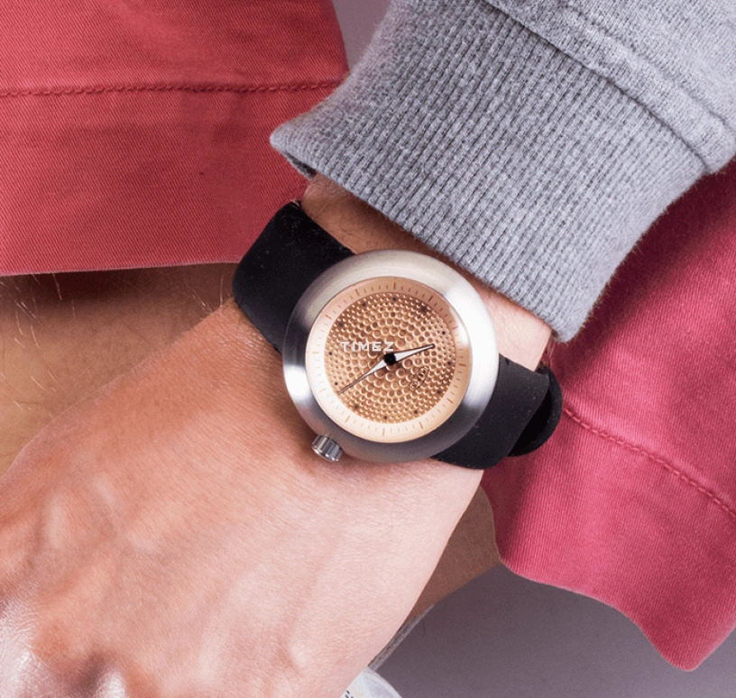 Ikepod,Duopod 42mm,42mm,Stainless Steel,Champagne,Quartz,Sapphire,Round,D003,D003-SI-LB