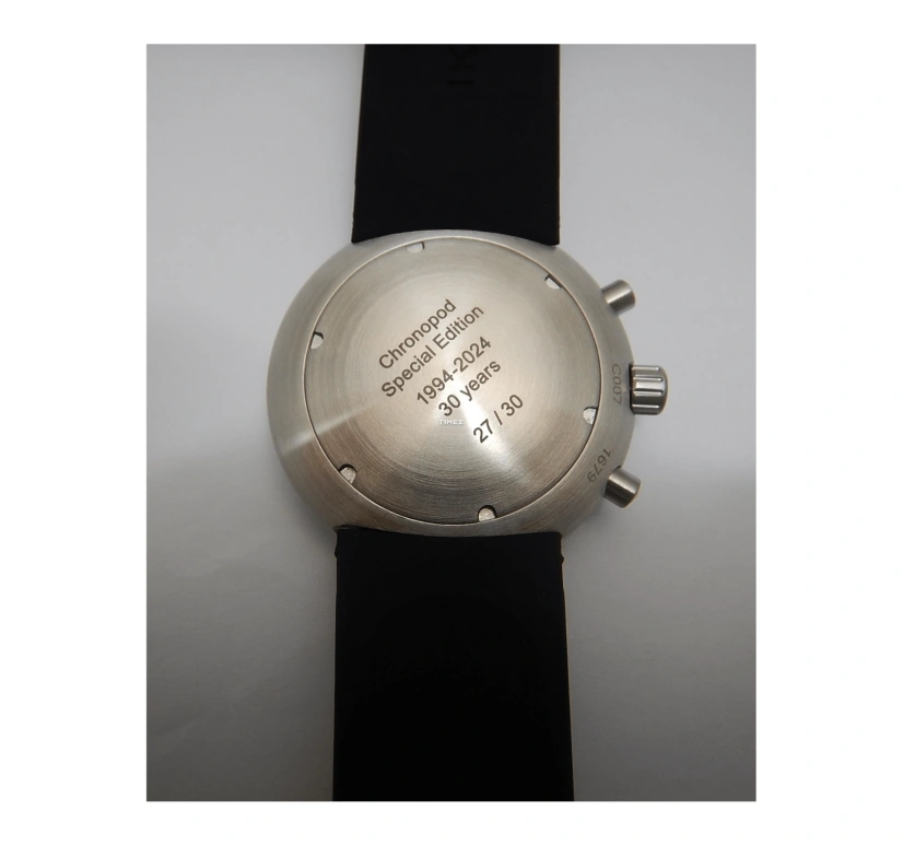 Ikepod,Chronopod 44mm,44mm,Stainless Steel,Black,Quartz,Chronograph,Day,C007,C007-SI-LB